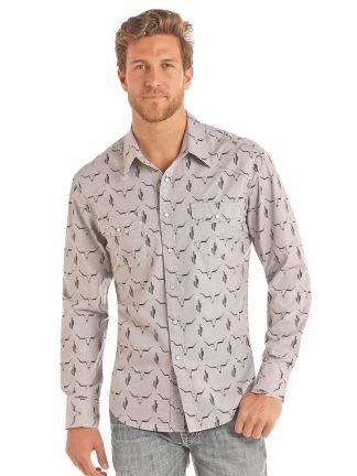 Hemd Grey Longhorn